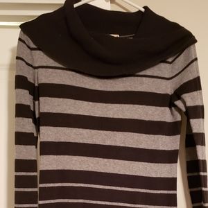 Black and grey sweater dress